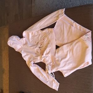 Twisted Heart, Matching Pink track suit, jacket size L, pants size M